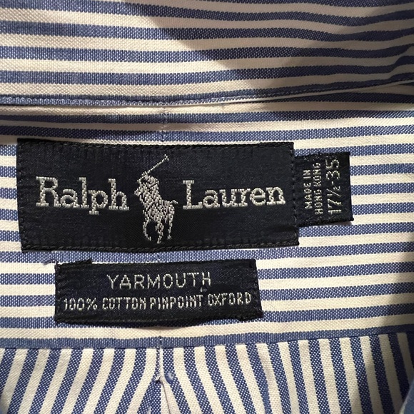 Ralph Lauren Pinstripe Cotton Button Down Shirt - Picture 4 of 4